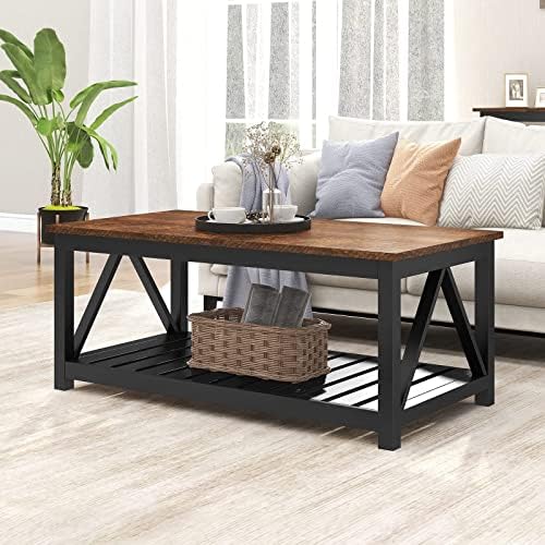 ChooChoo 40" Farmhouse Coffee Table with A-Frame Design for Living Room by ChooChoo