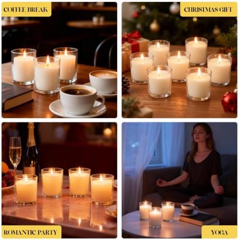 12 PCS 6oz Lavender Scented Candles Set, Pure Soy Wax Aromatherapy Candles | Relaxing Home Fragrance, Bulk Gift Box for Wedding, Party Favors, Spa & Decor. - Image 6