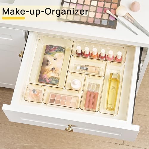 Vtopmart 25 Pack Plastic Drawer Organizers with Anti-slip Rubber Pads - Image 3