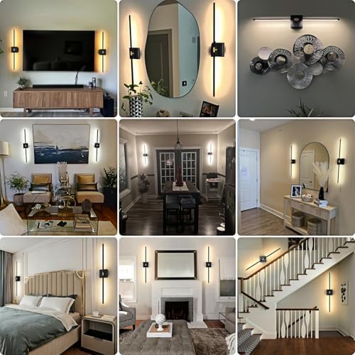 iThird Battery Operated Wall Sconces Set of 2: 10000mAh Rechargeable Wireless Wall Lights, 360° Rotatable Magnetic Wall Lamp, 4CCT Dimmable LED Wall Lighting for Bedroom Living Room Hallway, 31.7in - Image 2
