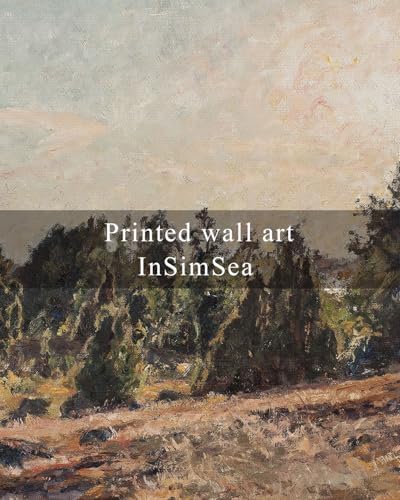 InSimSea Framed Canvas Wall Art, Vintage Pine Landscape Art for Living Room Hallway Shelf, 10x8in, Impressionist Pastoral Painting, Rustic Farmhouse Cozy Mid Century Small Nature Decor - Image 7