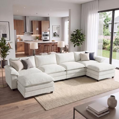 Homall 158.6" U-Shaped Cloud Couch, Modular Sectional Sofa for Living Room by Homall