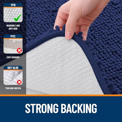 OLANLY Bathroom Rugs 35x24, Extra Soft Absorbent Chenille Bath Rugs - Image 6