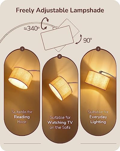 EDISHINE Bronze Modern Floor Lamp with Remote, 78.3" Tall Arc Standing Lamp - Image 4