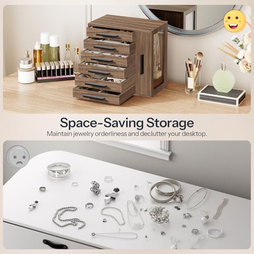 HOOBRO Wooden Jewelry Box for Women, Large Jewelry Organizer Box - Image 5