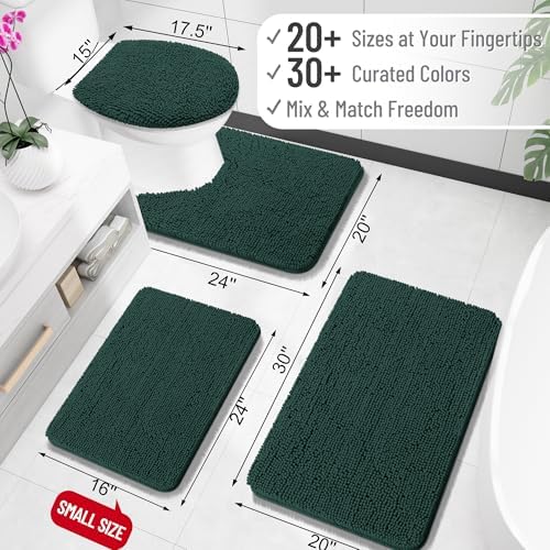 OLANLY Toilet Rugs U-Shaped 24x20, Soft Absorbent Chenille Contour Rugs - Image 2