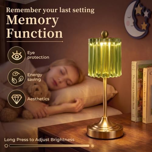 Vintage Cordless Accent Table Lamp 14" High - Image 5