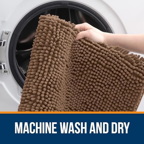 OLANLY Large Bathroom Rugs 59x35, Extra Soft Absorbent Chenille Bath Rugs - Image 5