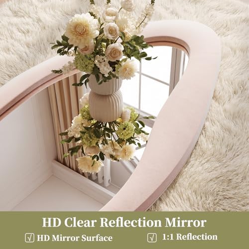 Koonmi Pink Mirror Full Length 63"x24", Wavy Full Body Mirror - Image 3