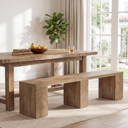 Tribesigns 78.74" Extra Long Dining Bench, Farmhouse Kitchen Wood Bench by Tribesigns