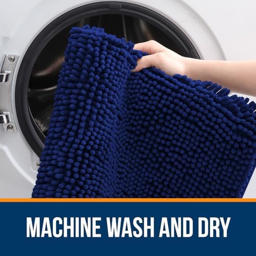 OLANLY Bathroom Runner Rugs 70x24, Extra Soft Absorbent Chenille Bath Rugs - Image 5