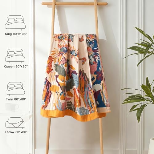 LUTBM Boho Throw Blanket for Couch 50"x60", 100% Cotton Fall Bed Blankets - Image 6