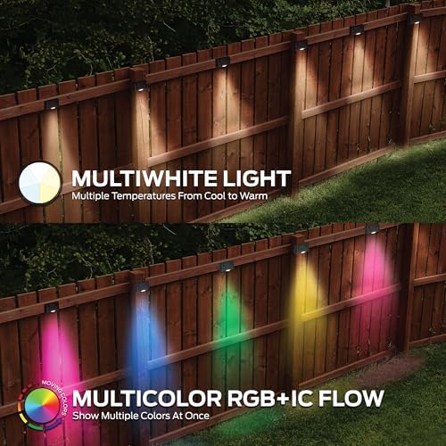 Monster Smart 50ft Deck & Fence Lights, WiFi Color Changing Outdoor LED String Lights, Multi-Color + Warm White, App & Voice Control, Music Sync, Waterproof, Compatible with Alexa & Google - Image 3