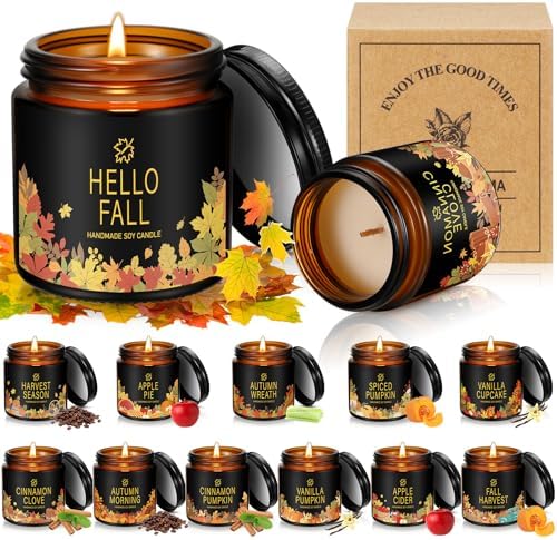 Landhoow 12 Pcs Fall Scented Candle Gifts Set for Women, Fall-Classic by Landhoow