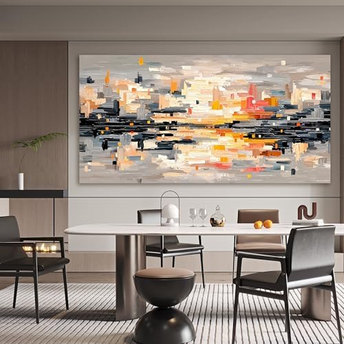 Abstract Wall Art Decor Large Wall Art for Living Room Abstract Canvas Art Wall Decor Modern Colorful Wall Art Prints Canvas Wall Art Pictures Artwork for Walls Bedroom Office Decor 29" X 58" - Image 5