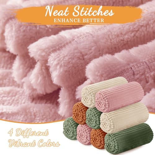 Buryeah 12 Pcs Flannel Blankets Bulk,Fall Outdoor Wedding, Multicolor - Image 3