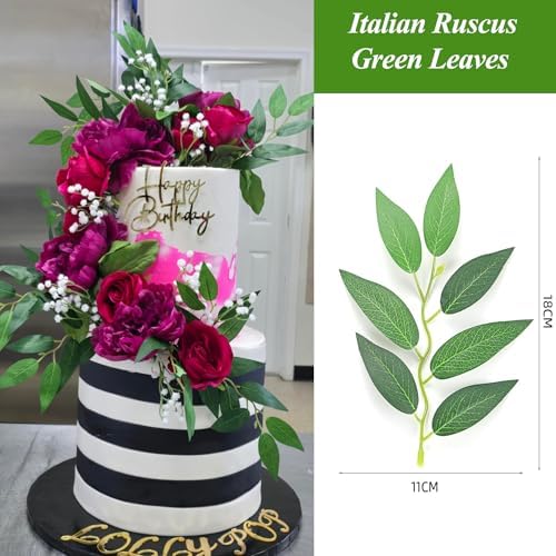 100Pcs Italian Ruscus Greenery Stems 18" Artificial Silk Greenery Leaves for DIY Bouquet Filler Table Centerpieces Home Indoor Decor - Image 7