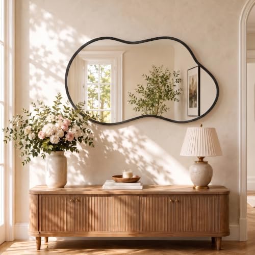 Bathroom Mirror for Over Sink-Black Home Decor Wall Mirror 24"x 36" Single - Image 3