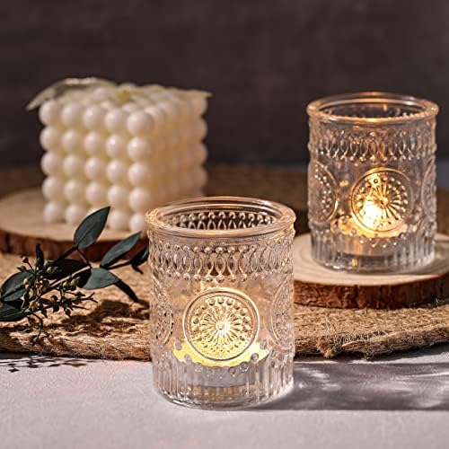12PCS Clear Votive Candle Holders - Glass Tea Lights Candle Holder - Image 3