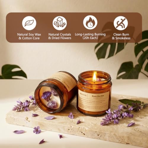 24 Pack Scented Candles for Home,3.5oz Crystal Soy Candles-Long Burning Time,Aromatherapy Candle Sets for Women Gift,Perfect for Valentine's Day,Mother's Day, Birthdays, Anniversaries(24 Scents) - Image 2