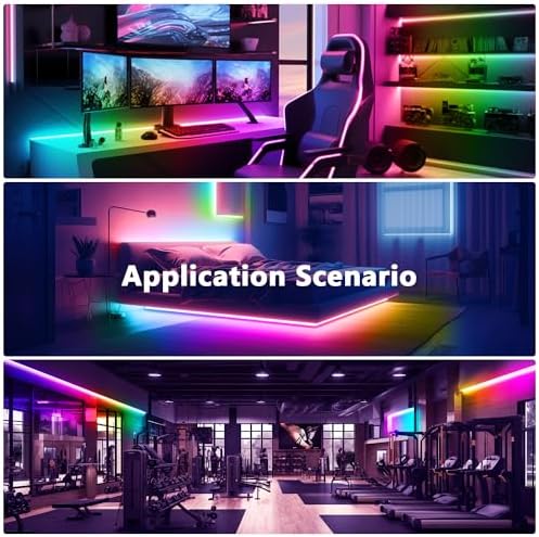 DAYBETTER 100ft Smart IC LED Strip Lights, BGRIC LED Lights for Bedroom, DIY Multiple Colors on One Line, App Control Color Changing Strip Lighting Music Sync Home Decor(1 Roll) - Image 6