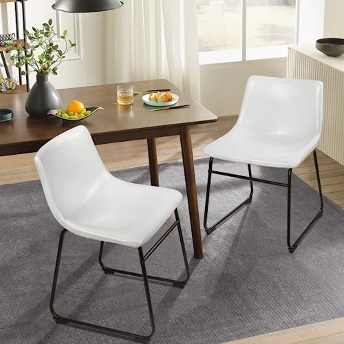 Waleaf Dining Chairs Set of 2, 18" Faux Leather Counter Height Bar Stools - Image 3