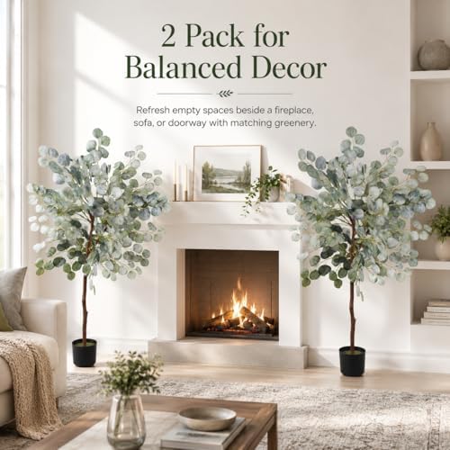 Artificial Eucalyptus Trees, 4FT, 2 Pack - Image 3