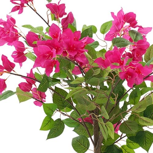 2 Pack 30" Artificial Bougainvillea Trees in Pots, Pink Flowers - Image 5