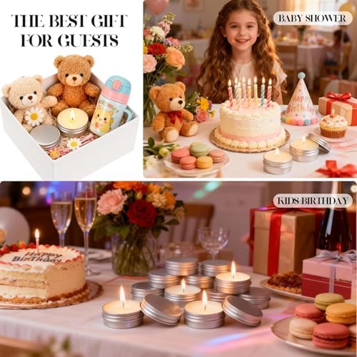 100 Pcs 1 Oz Mini Eucalyptus Scented Soy Candle Set,Wedding Favors for Guests Bulk 100,The Quantity of Multiple Sets Meets Your Needs for Wedding and Party Gifts and Party Favors. - Image 7