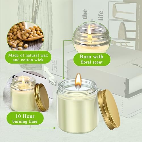 ACITHGL 36 Pcs 4oz Mini Mason Jar Candles Small Scented Candles Bulk Aromatherapy Ideal Souvenir Favors for Wedding Birthday Party (Sage, Mint, Citronella, Gold) - Image 5