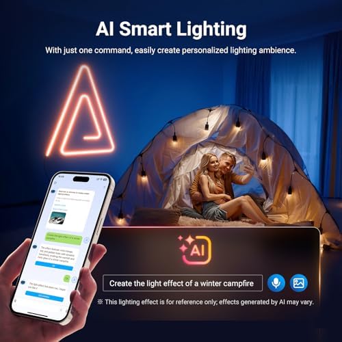 NEEWER 9.84ft/3m LED Strip Lights, Smart AI RGB IC Flexible Cuttable Neon Rope Light, App Control, Bedroom Gaming Room Indoor Studio Home Wall Decor, Compatible with Google Assistant Alexa, NS02 - Image 5