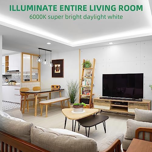 Lamomo LED Strip Lights, White Dimmable Neon Rope, 16.4ft, Waterproof - Image 3