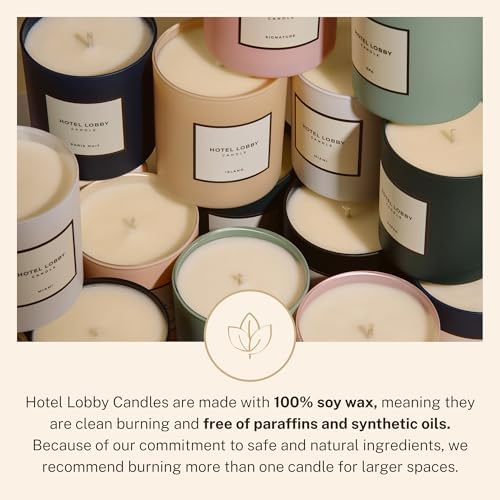 Hotel Lobby Blue Skies Candle – Luxury Hand-Poured 9.75oz Soy Wax with Champagne, Vintage Leather, Mahogany, and Smoke – Infused with Essential Oils, 65-Hour Burn Time, Reusable Vessel, Clean Burn - Image 6