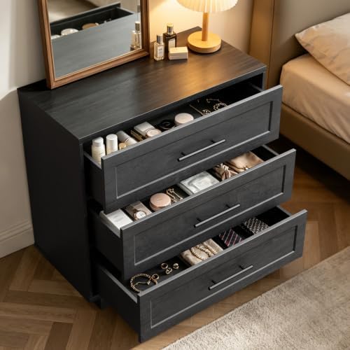 Fatmok Modular Entertainment Center & Buffet Cabinet, Extra Long Sideboard TV Stand with Arched Wooden Doors, Modern Wooden Storage Cabinet for Living Room, Black Grey(CEC,3-Piece) - Image 4