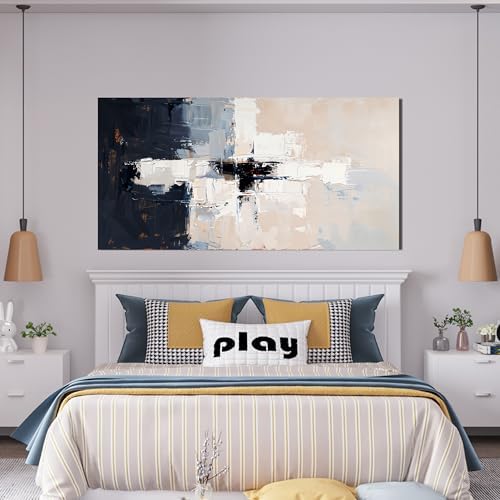 Abstract Black White Wall Art Decor Pictures for Living Room 20" X 40" - Image 2