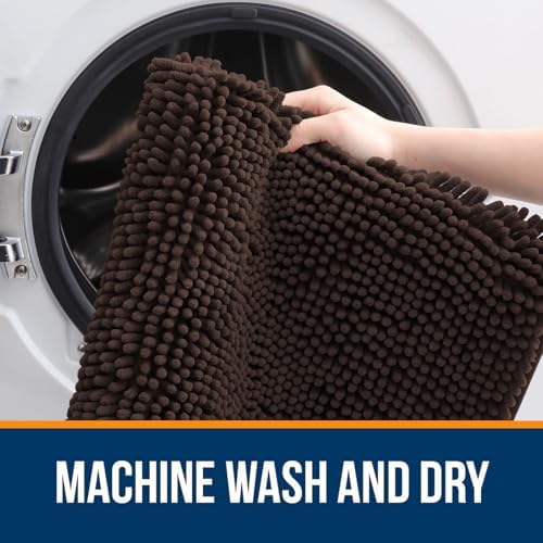 OLANLY Large Bathroom Rugs 44x32, Extra Soft Absorbent Chenille Bath Rugs - Image 5