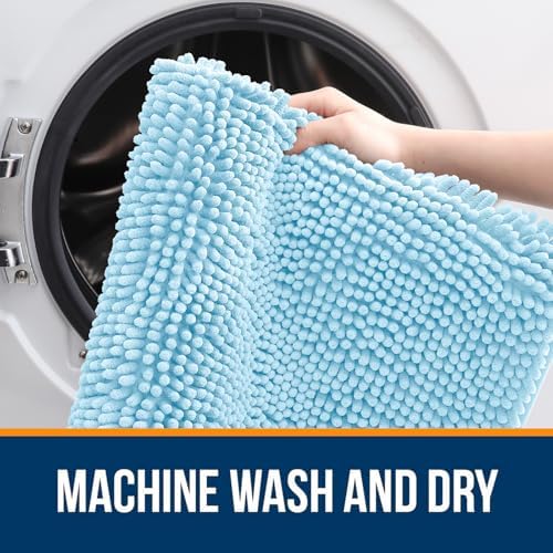 OLANLY Bathroom Rugs 36x24, Extra Soft Absorbent Chenille Bath Rugs - Image 5