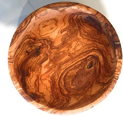 12" Artisan Olive Wood Serving Bowl/Centerpiece Rare Decorative Wooden Bowl for Fruit, Salad, Snacks, Chips. Popcorn. In Small 6", Med 7", Lg 8", XL 11", XXL 12". (XXL 12 inch) - Image 5
