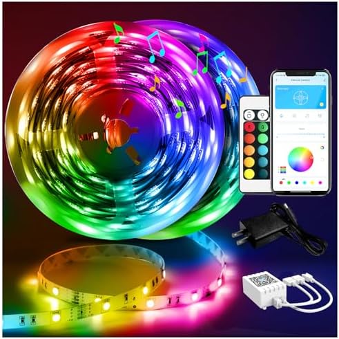 DAYBETTER Led Strip Lights 100 ft Smart with App Remote Control, LED Lights RGB for Bedroom, Living Room, Home Decoration, Music Sync Color Changing for Room Party(2 Rolls of 50 ft) by DAYBETTER
