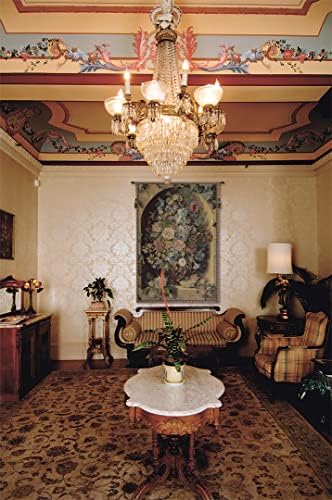 Pauline von Large Flowers Piece Floral Tapestry Wall Hanging 54 x 37 in - Image 5