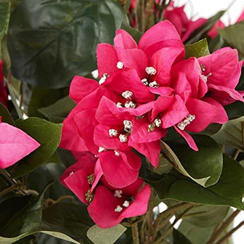 Nearly Natural 34 in Artificial Bougainvillea Topiary with Wood Box - Image 6