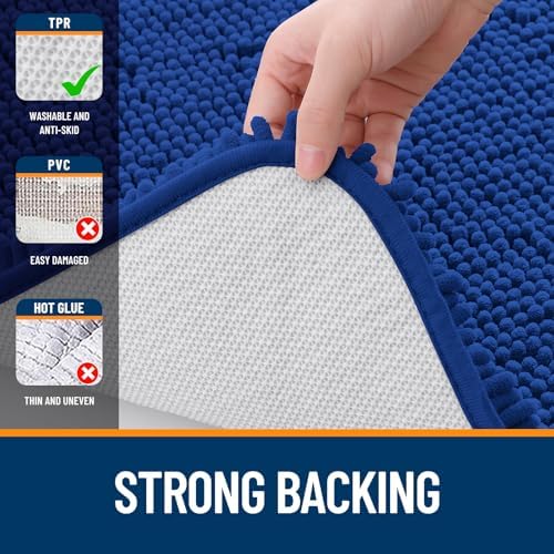 OLANLY Bathroom Rugs 34x21, Extra Soft Absorbent Chenille Bath Rugs - Image 6