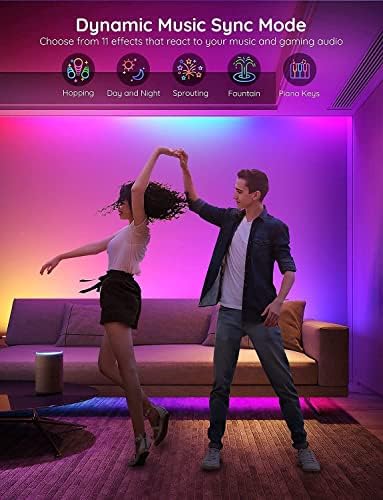 Govee 65.6ft RGBIC LED Strip Lights, Work with Alexa and Google Assistant - Image 4
