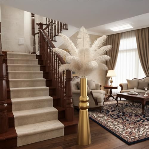 23.6Inch Gold Floor Vase – Modern Minimalist Decorative Resina Vase for Living Room, Bedroom, Office, Faux Flowers, Table, Mantel, Entryway - Image 5
