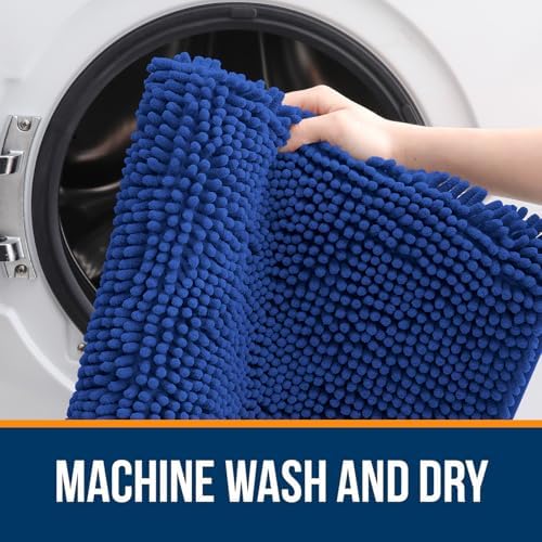 OLANLY Small Bathroom Rugs 30x18, Extra Soft Absorbent Chenille Bath Rugs - Image 5