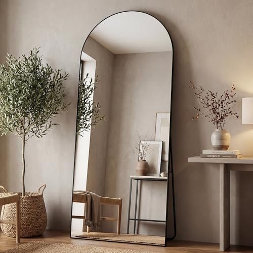 Antok 71" x32” Arched Full Length Mirror, Floor Mirror with Stand,Black - Image 2
