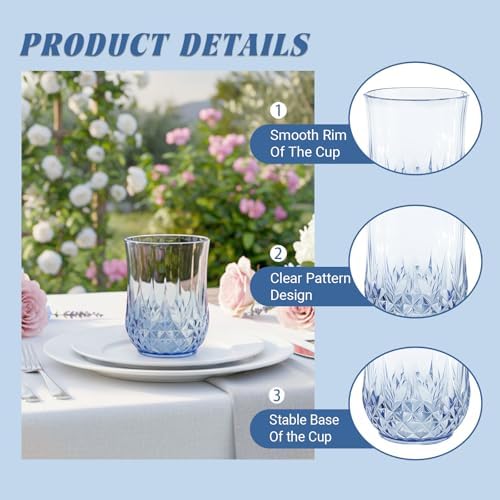 100 Pack Plastic Stemless Wine Glasses, 12oz Unbreakable Wine Cups - Image 4