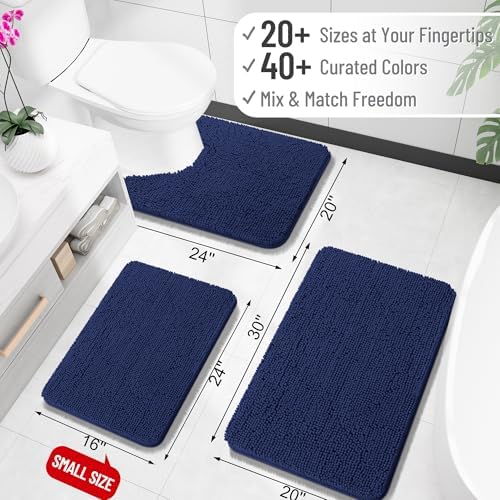 OLANLY Bathroom Rugs 35x24, Extra Soft Absorbent Chenille Bath Rugs - Image 2
