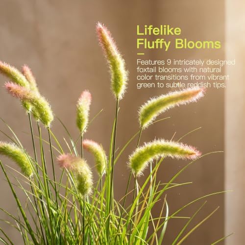 2 PCS 4FT Artificial Foxtail Grass Plants, Faux Tall Grass Indoor & Outdoor - Image 2