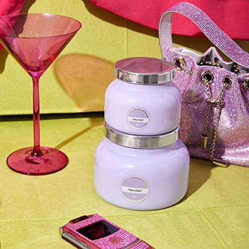 Capri Blue Volcano Scented Candles - Luxury Glass Jar Candles for Home Scented with Tropical Fruit & Sugared Citrus - Soy Wax Blend - Lavender Colored Jar (8 oz) - Image 4